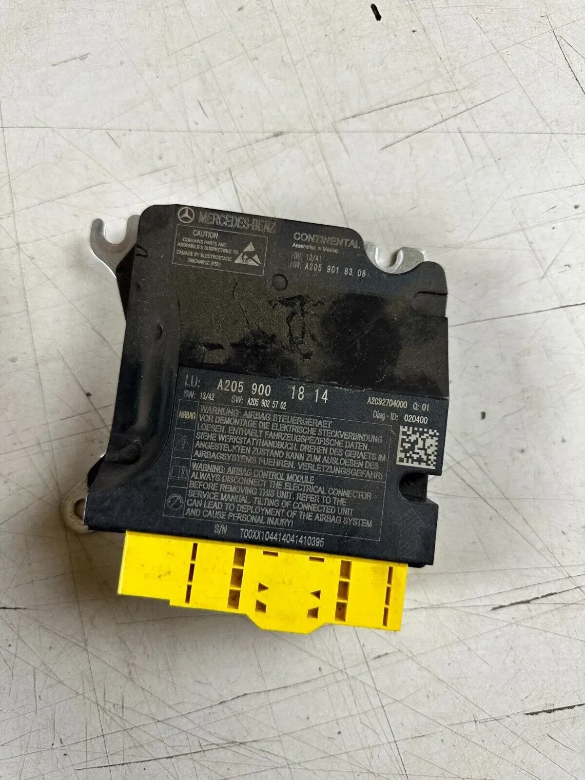 Mercedes C-Klasse W205 Airbag Steuergerät Module SRS A2059001814 - Bild 1