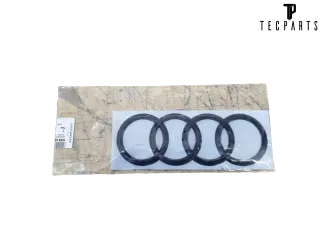 Audi Zeichen Ringe Heckklappe schwarz glänzend Original A4 A6 8W9853742A - Bild 1
