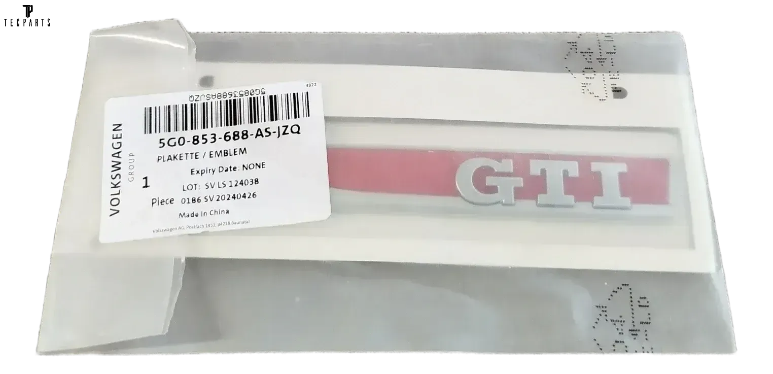 Schrift GTI links Golf 7 5G0853688 AS JZQ neu Original - Bild 1