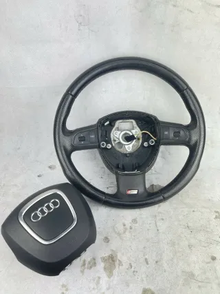 Audi A4 A6 A5 A3 Original Sportlenkrad Leder-gelocht S-Line - Bild 1