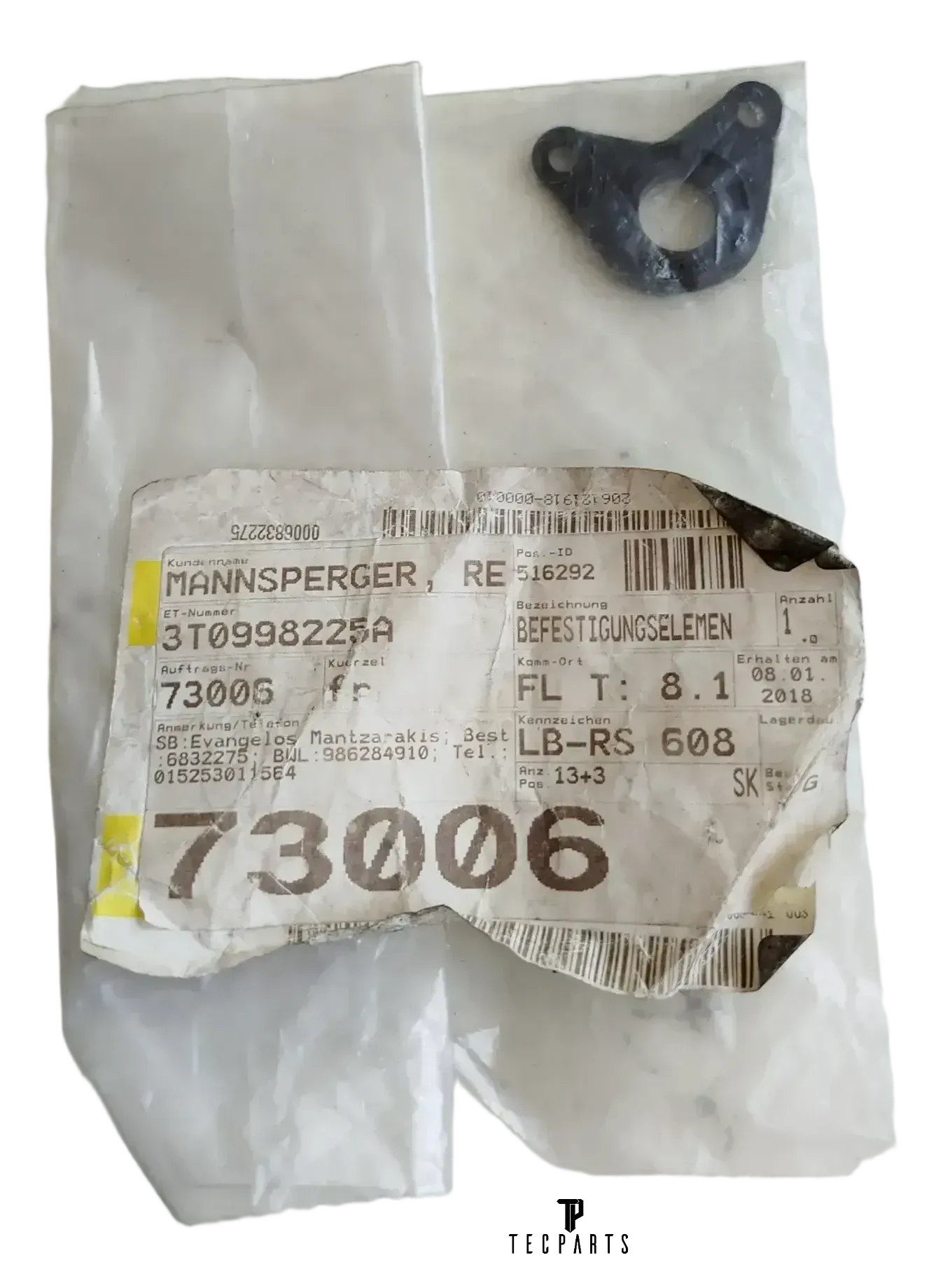 Skoda Superb MK2 3T Linkes oberes Scheinwerfer-Befestigungselement 3T0998225A - Bild 1