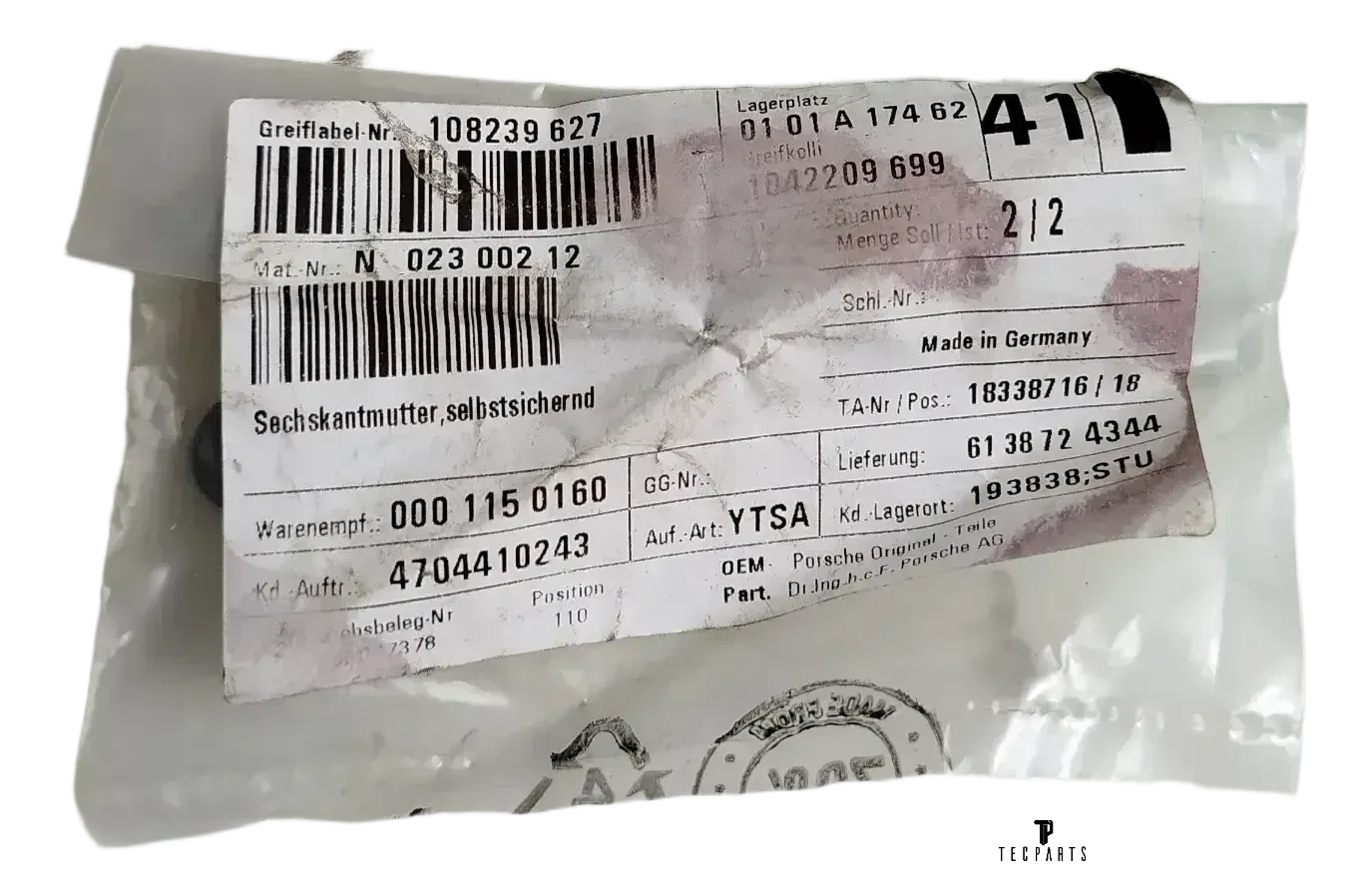 Original Porsche Muttern N02300212 Originalverpackt N02300212 - Bild 1